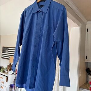 Tailored Blue Men’s Dress Shirt Neil Allyn 2XL